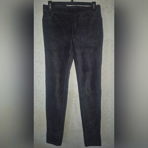 Full Length, Black, Corduroy Casual Pants Straight Leg Size M,